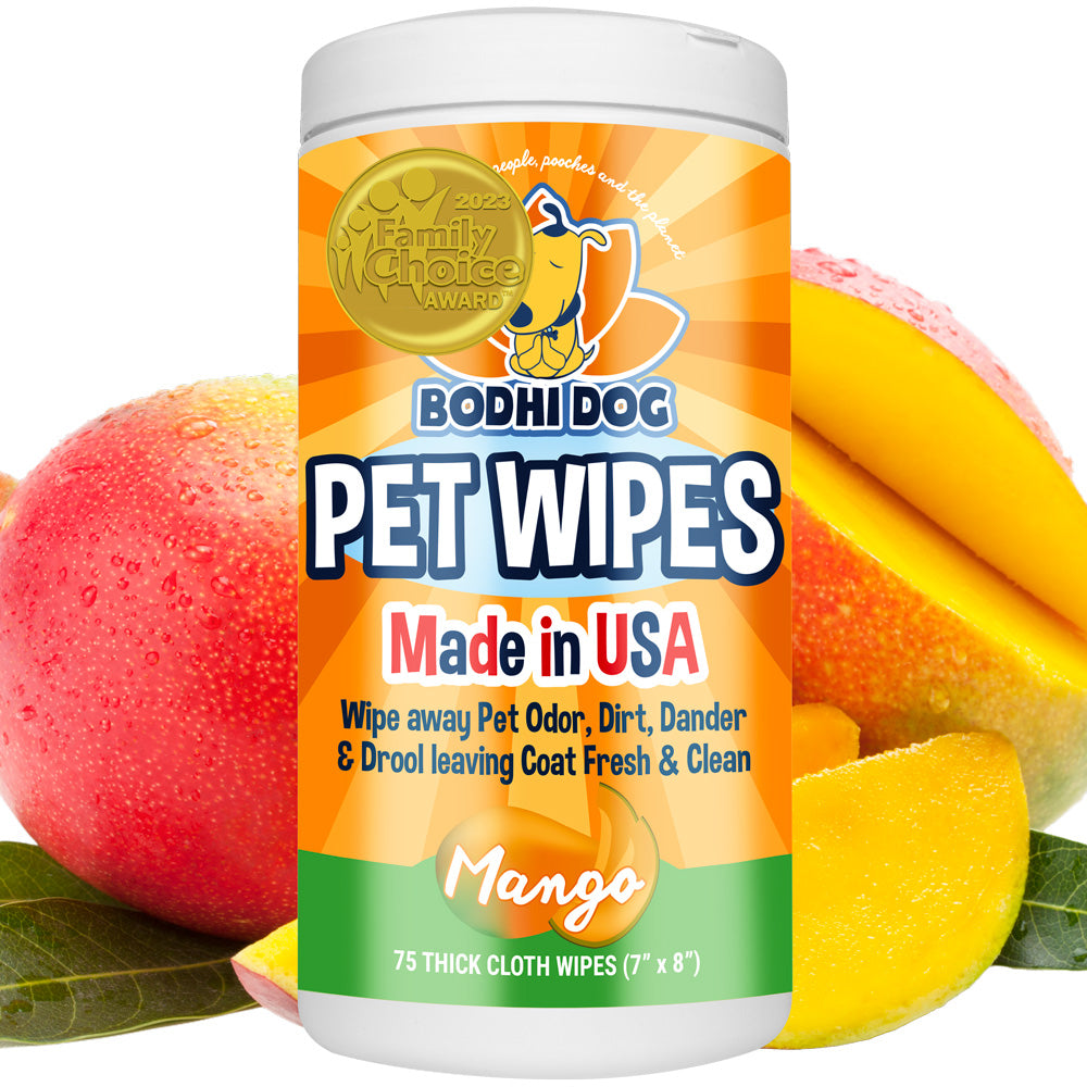 Bodhi Dog Pet Wipes Wipes for Dog Grooming Wipe Away Pet Odors Deodorizes Coat No Parabens or SLS Large Wet Thick Pet Wipes Best for